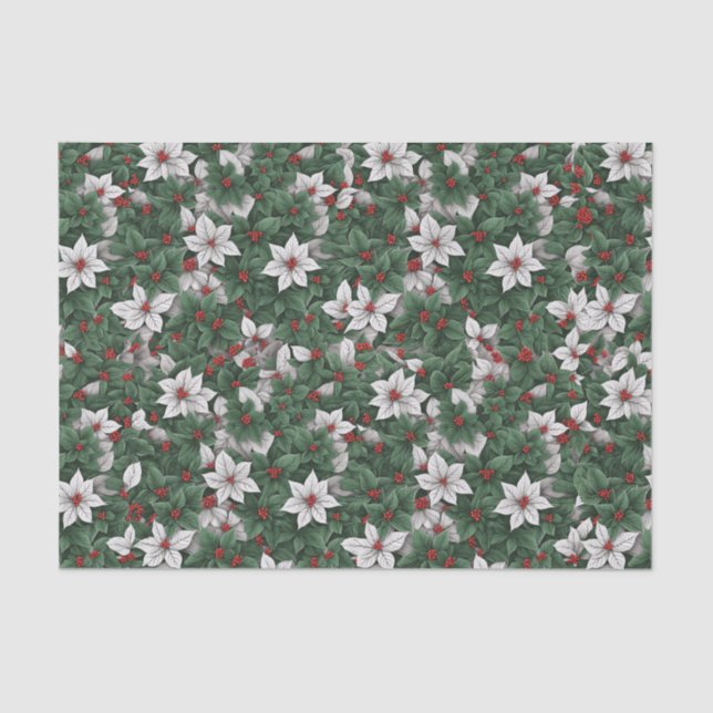 Botanical Elegance: Enchanted Winter Gardens Tissue Paper (Front)