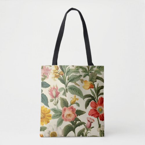 Botanical Elegance _ Floral Garden Tote Bag 