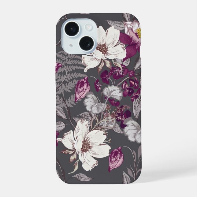 Botanical Elegance iPhone 15 Case (Back)