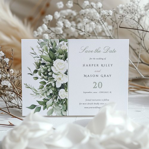 Botanical Elegance Save the Date Card