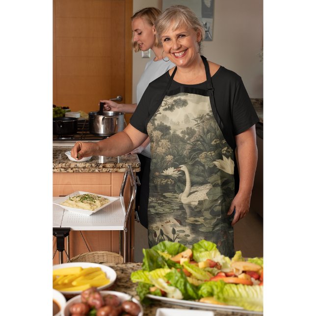 Botanical Elegance – Swan in the Forest Apron (Creator Uploaded)