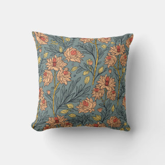 Botanical Elegance Throw Pillow