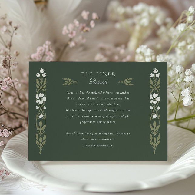 Botanical Elegance Wedding Information Card (Creator Uploaded)