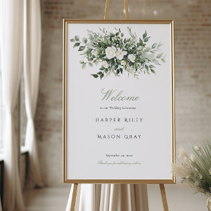 Botanical Elegance Wedding Welcome Sign