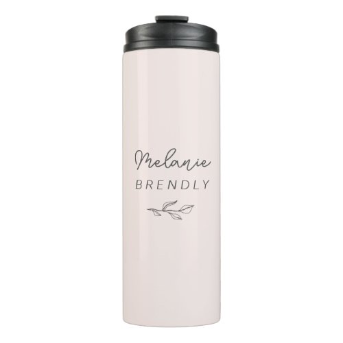 Botanical Elegant Modern Minimalist Pink  Thermal Tumbler