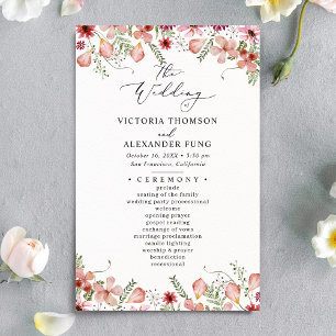 Botanical Elegant Wedding Program