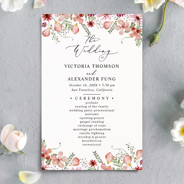Botanical Elegant Wedding Program (Creator Uploaded)