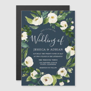 Botanical Elegant Wreath Garden Wedding Magnetic Invitation