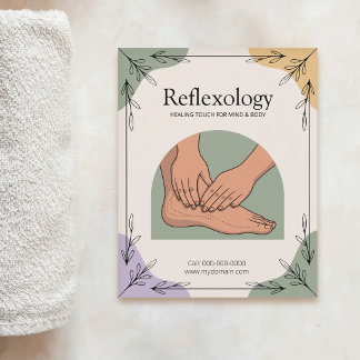 Botanical Elements & Earth Tones - Reflexology Flyer