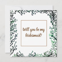 Botanical Elements ,Will you be my flowergirl card