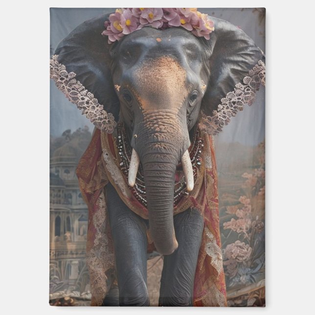 Botanical Elephant Magnet (Front)