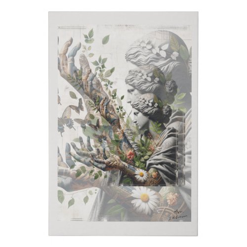 Botanical Embrace Faux Canvas Print