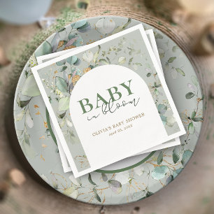 Botanical Eucalyptus Arch Baby Shower Napkins