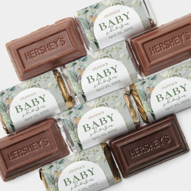 Botanical Eucalyptus Baby Shower Hershey's Miniatures (Assorted)