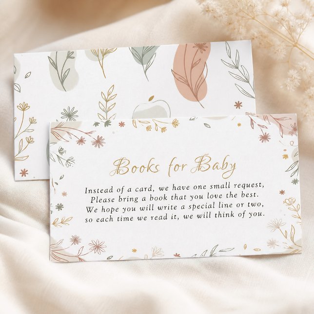 Botanical Eucalyptus Books for Baby Request Enclosure Card (Botanical Eucalyptus Books for Baby Request Enclosure Card)