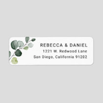 Botanical Eucalyptus Branch Return Address Label