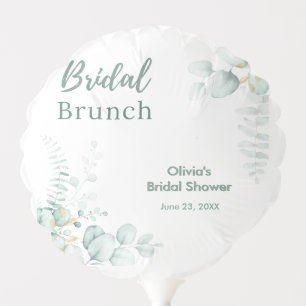 Botanical Eucalyptus Bridal Brunch Bridal Shower Balloon