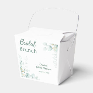 Botanical Eucalyptus Bridal Brunch Bridal Shower Favor Boxes