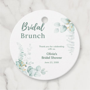 Botanical Eucalyptus Bridal Brunch Bridal Shower Favor Tags