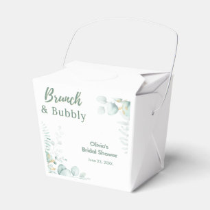 Botanical Eucalyptus Brunch & Bubbly Bridal Shower Favor Boxes