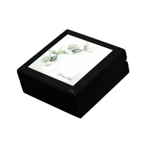 Botanical Eucalyptus Foliage Baby Shower Gift Box