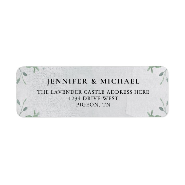 Botanical Eucalyptus Greenery Boho Tropic Plant Label (Front)