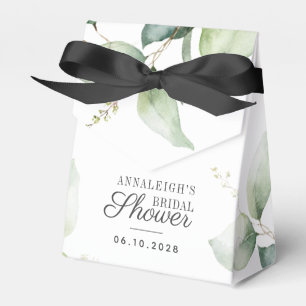 Botanical Eucalyptus Greenery Bridal Shower Favor Boxes