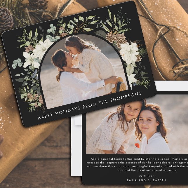 Botanical Eucalyptus Greenery Custom Christmas Holiday Card (Creator Uploaded)