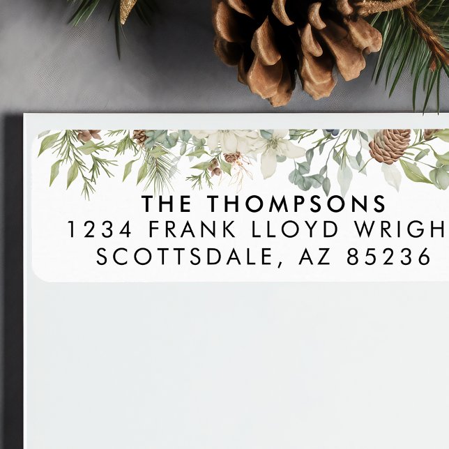 Botanical Eucalyptus Greenery Custom Christmas Label (Creator Uploaded)