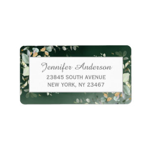  Botanical Eucalyptus Greenery  Return Address Label