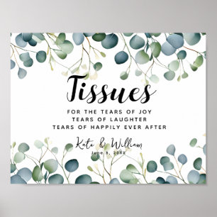 Botanical Eucalyptus Leaves Tissues happy tears Poster