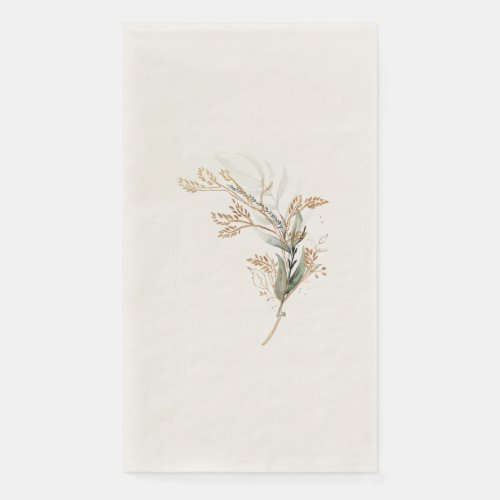 Botanical Eucalyptus Modern Elegant Premium Paper Guest Towels