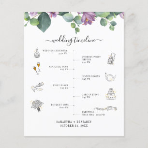 Botanical Eucalyptus Script Wedding Program