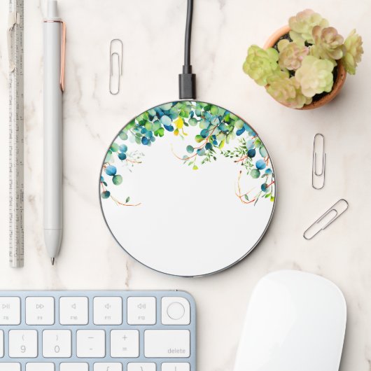 Botanical Eucalyptus  Wireless Charger (Desk)