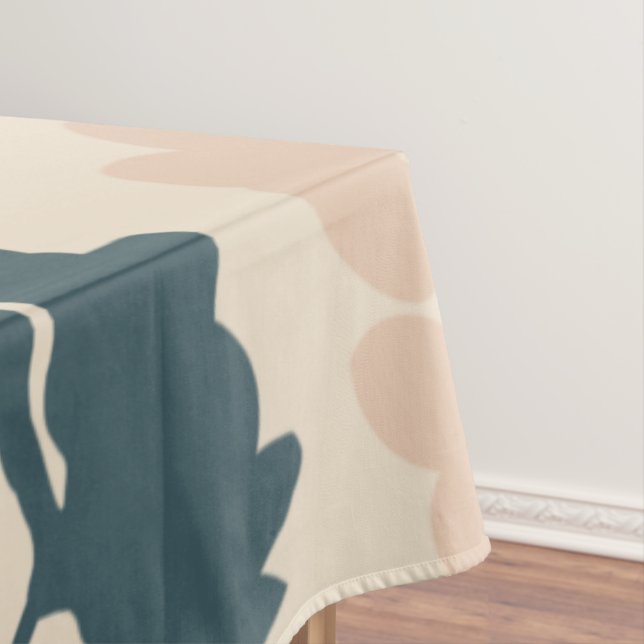 Botanical Fall Flowers and Leaves Pattern Tablecloth (In Situ)