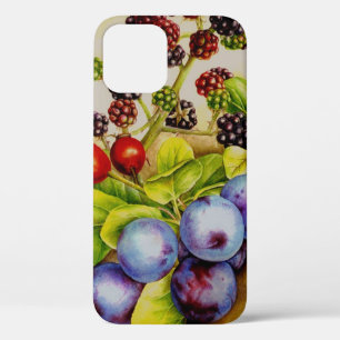 Botanical fall hedgerow fruit fine art iphone case