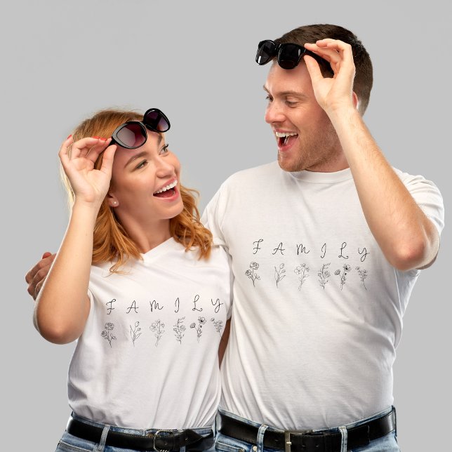 Botanical FAMILY Elegant Minimalist Floral Tri-Blend Shirt (Creator Uploaded)
