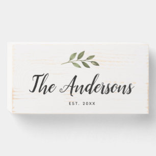 Botanical Family Name Wooden Box Sign