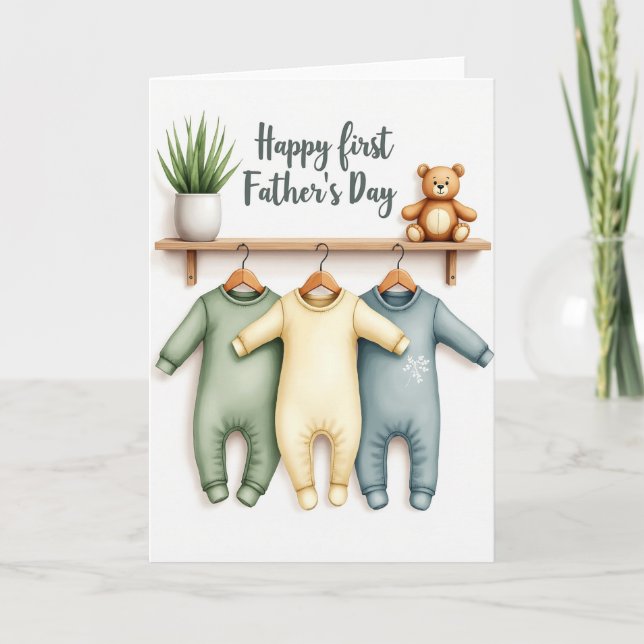 Botanical Fathers Day Infant Card (Front)