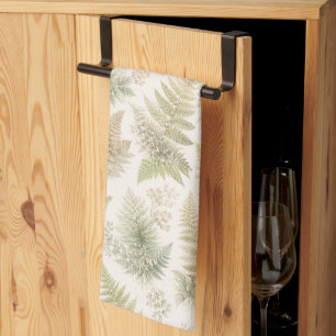 Botanical Fern Pattern Kitchen Towel