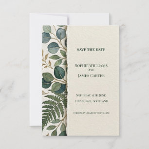Botanical Fern Save The Date Card