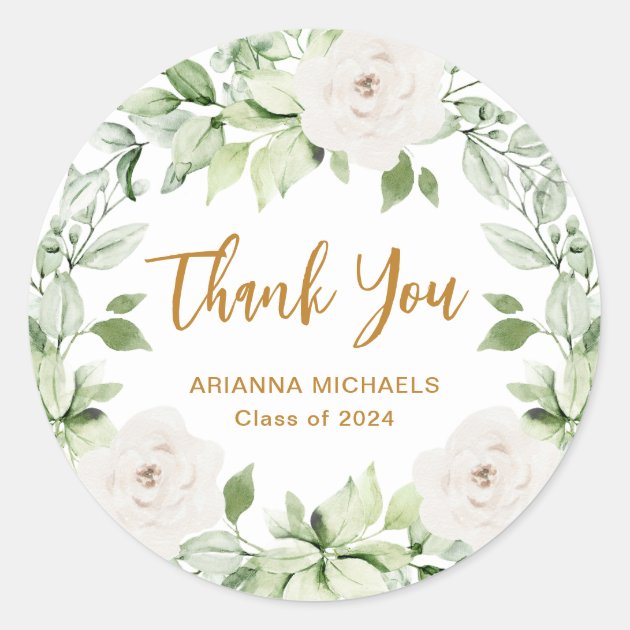 Botanical Floral 2024 Graduation Thank You Script Classic Round Sticker   Botanical Floral 2024 Graduation Thank You Script Classic Round Sticker Rac475836c91942c19c8ed1b19022b423 0ugmp 8byvr 630 