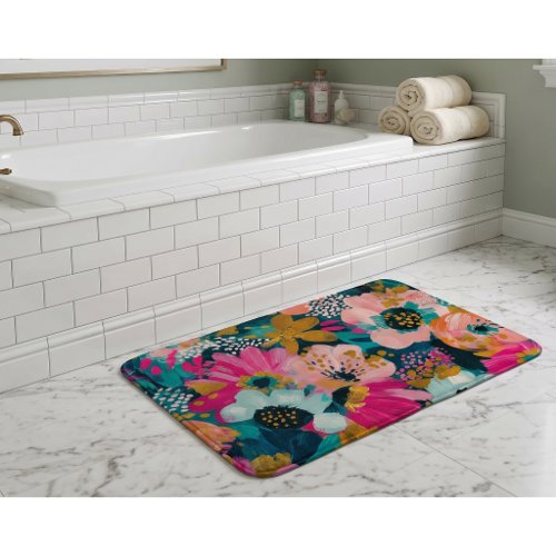 Botanical Floral  Bath Mat