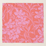 Botanical Floral Boho Art Design in Pink and Red Scarf<br><div class="desc">Botanical Floral Boho Art Design in Pink and Red</div>
