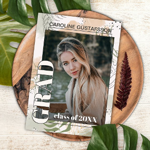 Botanical Floral Boho Graduation Announcement