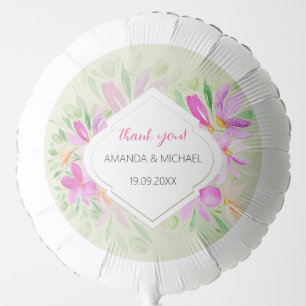 Botanical Floral Boho Watercolor Art Balloon