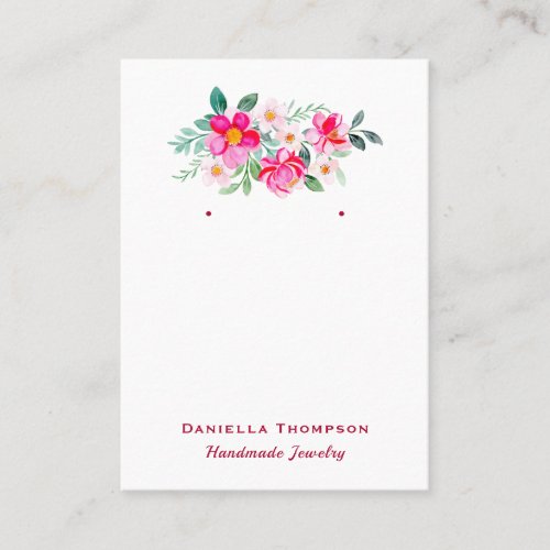 Botanical Floral Boutique Jewelry Earring Display Business Card