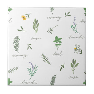 Botanical Floral Ceramic Tile