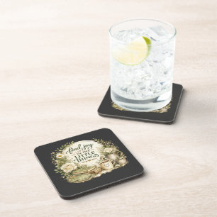 Botanical Floral Cottagecore Inspirational Design Beverage Coaster