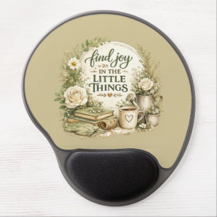 Botanical Floral Cottagecore Inspirational Design Gel Mouse Pad